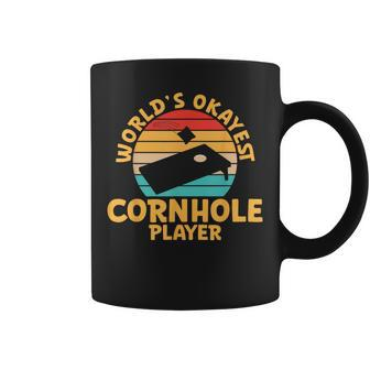 World Okayest Cornhole Player Funny Cornhole  Coffee Mug