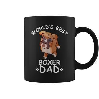 Worlds Best Boxer Dad Funny Papadog Dog Lover Cute Gift Coffee Mug | Mazezy