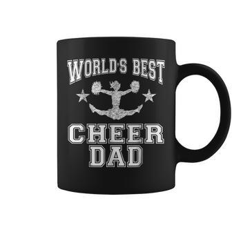 Worlds Best Cheer Dad Cheerleading Gift For Mens Coffee Mug | Mazezy