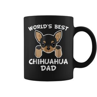 Worlds Best Chihuahua Dad Dog Owner Gift For Mens Coffee Mug | Mazezy