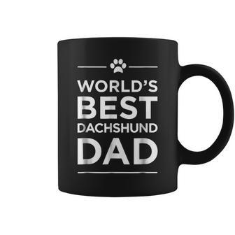 Worlds Best Dachshund Dad Love Pets Animal Family Paw Coffee Mug | Mazezy