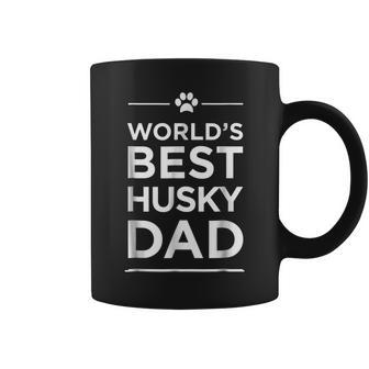 Worlds Best Husky Dad Love Pets Animal Family Paw Coffee Mug | Mazezy