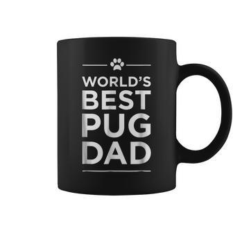 Worlds Best Pug Dad Love Pets Animal Family Paw Coffee Mug | Mazezy