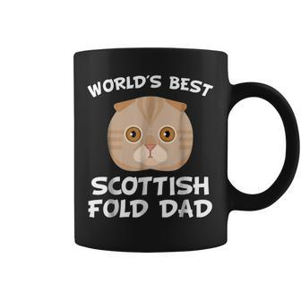 Worlds Best Scottish Fold Dad Cat Owner Gift For Mens Coffee Mug | Mazezy