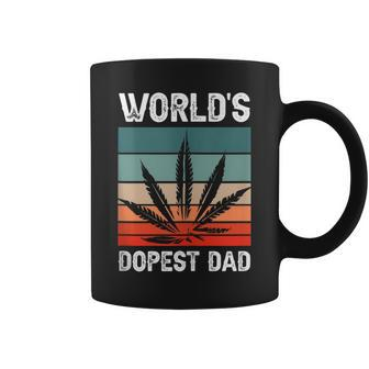 Worlds Dopest Dad Marijuana Cannabis Weed Vintage Coffee Mug - Seseable