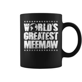 Worlds Greatest Meemaw T Best Ever Award Gift Coffee Mug - Seseable