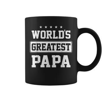Worlds Greatest Papa Fathers Day Grandpa Coffee Mug | Mazezy
