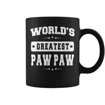 Worlds Greatest Paw Paw Fathers Day Gifts Grandpa Coffee Mug | Mazezy