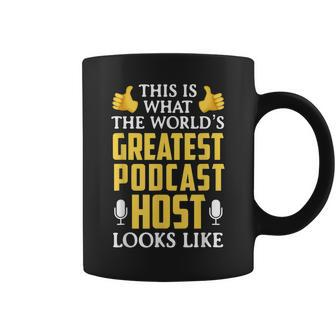 Worlds Greatest Podcast Host Thank You Gift Coffee Mug - Seseable