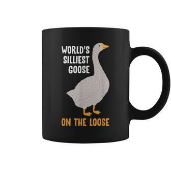 Worlds Silliest Goose On The Loose Funny Silly Coffee Mug | Mazezy