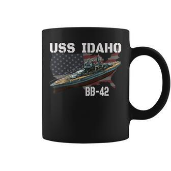 Ww2 American Battleship Uss Idaho Bb-42 Warships Veterans Coffee Mug - Seseable