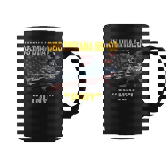 Ww2 American Warship & Uss Indiana Bb-58 Battleship Veterans Coffee Mug - Seseable