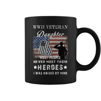 Wwii Veteran Daughter Veterans Day American Flag Coffee Mug - Seseable