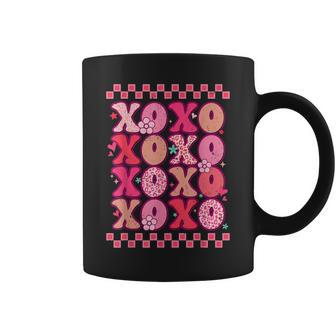 Xoxo Valentine Retro Groovy Heart Love Funny Valentines Day Coffee Mug - Seseable