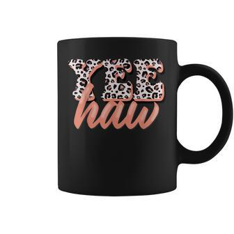 Yee Haw Howdy Rodeo Country Leopard Yeehaw Southern Cowgirl Coffee Mug - Seseable