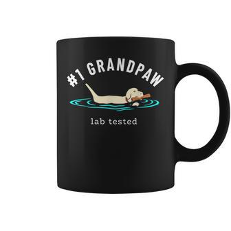 Yellow Labrador Retriever Dog Grandpa 1 Grandpaw Gift For Mens Coffee Mug | Mazezy