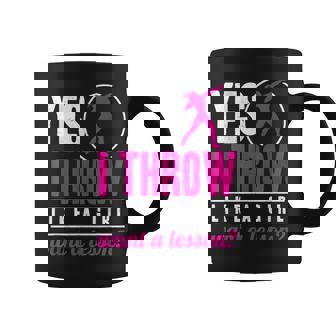 Yes I Throw Lika A Girl Shot Putter Track And Field Shot Put Coffee Mug | Mazezy