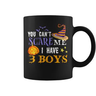 You Can’T Scare Me I Have 3 Boys Halloween Single Dad S Coffee Mug | Mazezy