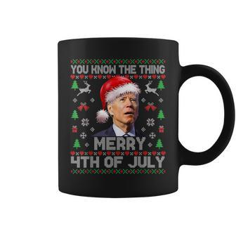 You Know The Thing Merry 4Th Of July Santa Biden Christmas Coffee Mug - Seseable