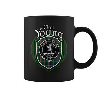 Young Clan Crest | Scottish Clan Young Family Crest Badge Coffee Mug - Seseable
