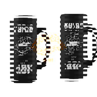 Your Dad Is My Cardio Leopard Lips Workout Hot Dad For Women Coffee Mug - Thegiftio