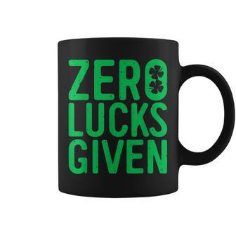 Zero Lucks Given Saint Patrick Day Coffee Mug | Mazezy