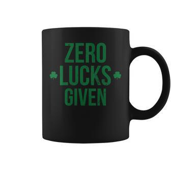 Zero Lucks Given St Patricks Day Lucky Irish Tank Top Coffee Mug | Mazezy
