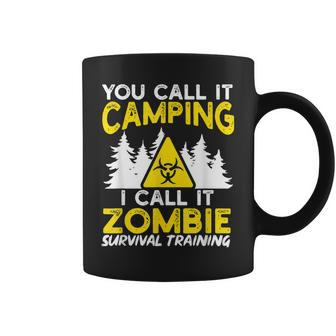 Zombie Survival Training Camping Coffee Mug - Seseable
