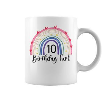 10 Year Old Rainbow 10Th Birthday Gifts For Girls 10 Bday Coffee Mug - Thegiftio UK