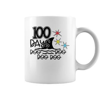 100 Days Funny Shark Happy 100Th Day Of School Idea Coffee Mug - Thegiftio UK