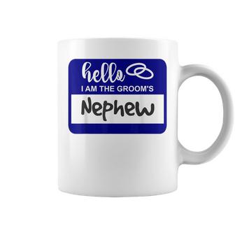 Hello I Am The Grooms Nephew Wedding Name Badge Coffee Mug