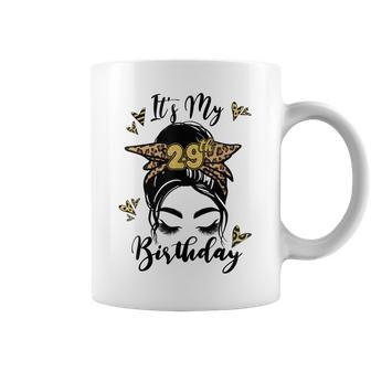 29Th Birthday Decorations Girl Messy Bun 29 Years Old Bday  Coffee Mug