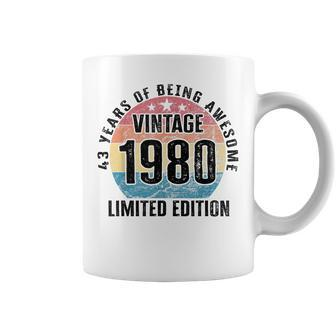 43 Years Of Being Awesome Vintage 1980 Limited Edition Coffee Mug - Seseable