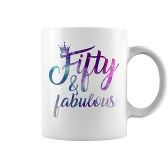 50Th Birthday Gift 50 Fifty And Fabulous Tshirts For Women Coffee Mug | Mazezy