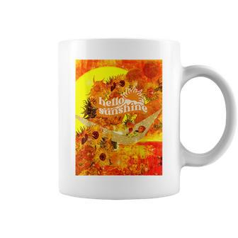 Aesthetic Sunshine Sunflower Garden Lake Sunrise Sunset Coffee Mug | Mazezy