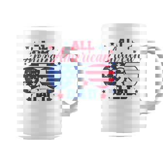 All American Dad 4Th Of July Fathers Sunglasses Patriotic Coffee Mug | Mazezy