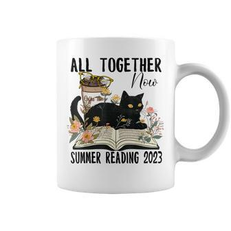 All Together Now Summer Reading 2023 Flower Cat Book Lover Coffee Mug - Thegiftio UK