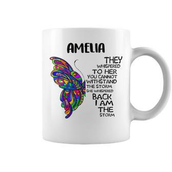 Amelia Name Gift Amelia I Am The Storm Coffee Mug - Thegiftio UK