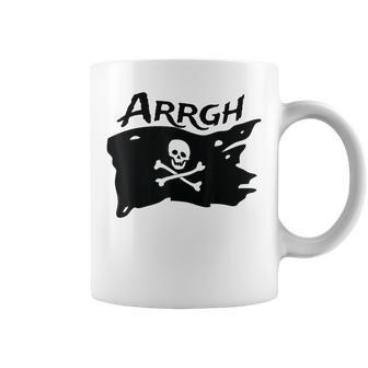 Argh Pirate Skull And Crossbones Jolly Roger Argh Pirate Coffee Mug | Mazezy
