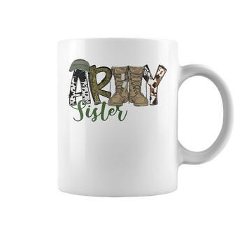 Army Sister Western Army Boots Sister Gift Veterans Day Coffee Mug - Seseable