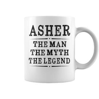 Asher The Man The Myth The Legend First Name Mens T Coffee Mug - Seseable