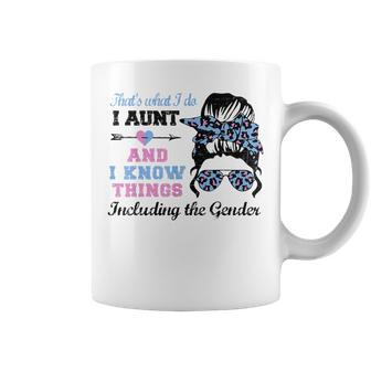 Auntie Keeper Of The Gender Reveal Party Ideas Distressed Coffee Mug | Mazezy