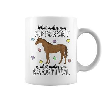 Autism Awareness Month What Makes You Different Horse Coffee Mug | Mazezy