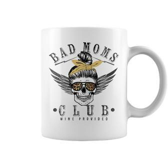 Bad Moms Club Skull Leopard Glasses Funny Mom Life Gift For Womens Coffee Mug | Mazezy