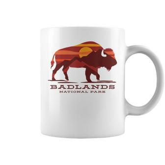 Badlands National Park South Dakota Buffalo Bison Sunset Coffee Mug | Mazezy