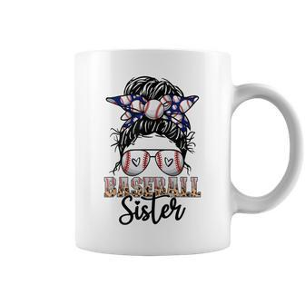 Baseball Sister Leopard Messy Bun Baseball Sister Coffee Mug - Thegiftio UK