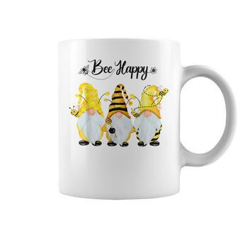 Bee Happy Bee Gnome Spring Coffee Mug - Seseable