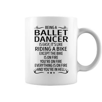 Being A Ballet Dancer Like Riding A Bike Coffee Mug - Seseable