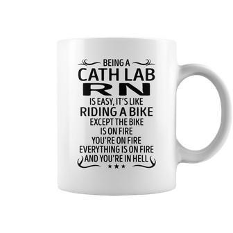 Being A Cath Lab Rn Like Riding A Bike Coffee Mug - Seseable