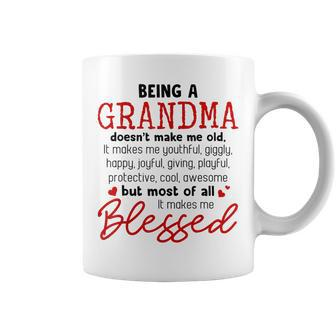 Being A Grandma Doesnt Make Me Old It Makes Me Blessed Gift Coffee Mug | Mazezy